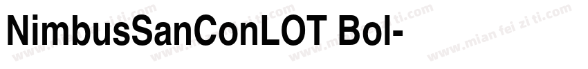 NimbusSanConLOT Bol字体转换